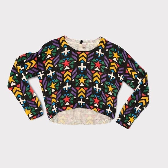 H&m | Print Crop Sweater - Picture 1 of 4